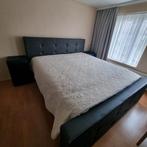 Zwarte boxspring, Gebruikt, Tweepersoons, Ophalen of Verzenden, 180 cm