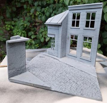 Dioramabase - straat met huizen - resin 1/35 beschikbaar voor biedingen
