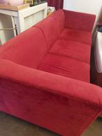 Bank, rood, fluweel., Ophalen, 100 tot 125 cm, Luxe modern, Driepersoons