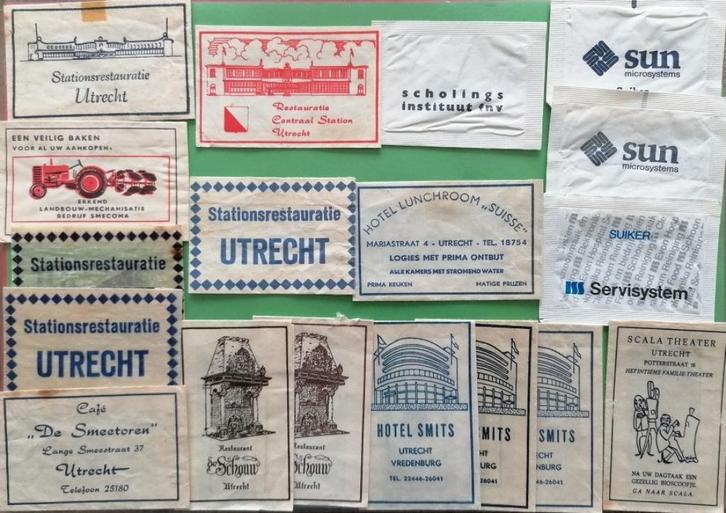 Utrecht gesorteerd op S 262, Verzamelen, Suikerzakjes, Verzenden