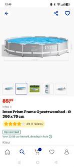 Zwembad Intex 366, Tuin en Terras, Ophalen, Rond, 300 cm of meer, Zo goed als nieuw