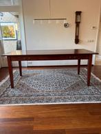 Houten Tafel met Lades. Kersen kleur., Ophalen, Gebruikt, 100 tot 150 cm, Eikenhout