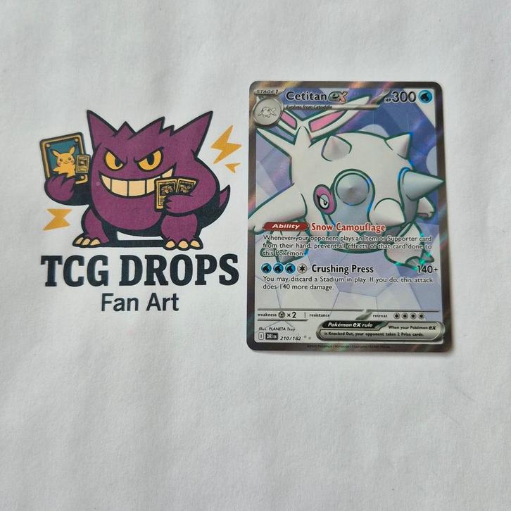 Cetitan EX 210/182 Destined Rivals, Hobby en Vrije tijd, Verzamelkaartspellen | Pokémon, Nieuw, Ophalen of Verzenden
