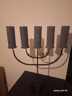 Smeedijzeren kandelaar. Menora., Ophalen of Verzenden, Metaal, 50 tot 75 cm