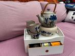 Mooie theeset blauwe bloemen keramiek, Huis en Inrichting, Keuken | Servies, Ophalen, Gebruikt, Keramiek, Overige typen
