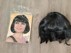 Zwarte pruik, Kleding | Dames, Ophalen of Verzenden, Zo goed als nieuw, Carnaval, Accessoires