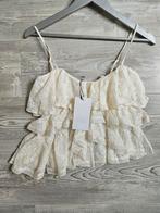Nieuwe top zara ruffels creme zomer ruffle, Nieuw, Ophalen of Verzenden, Zara, Beige