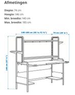 IKEA FREDDE Bureau - Gaming Desk, Huis en Inrichting, Bureaus, Ophalen of Verzenden, Gebruikt, Bureau