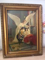 Antieke Schilderij Engel met Kinderen, Antiek en Kunst, Ophalen of Verzenden