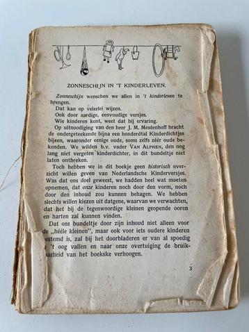 Antiek boekje kinderversjes (1927) beschikbaar voor biedingen