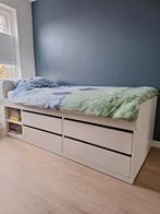 IKEA SLÄKT bed met opberglades, Huis en Inrichting, Slaapkamer | Bedden, Ophalen, 90 cm, Eenpersoons, Wit
