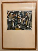 Abstracte Gouache C.N. Strooker, Antiek en Kunst, Kunst | Schilderijen | Abstract, Ophalen