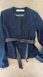 Denim jas blauw zwart 40, Ophalen of Verzenden, Zo goed als nieuw, Maat 42/44 (L), Blauw