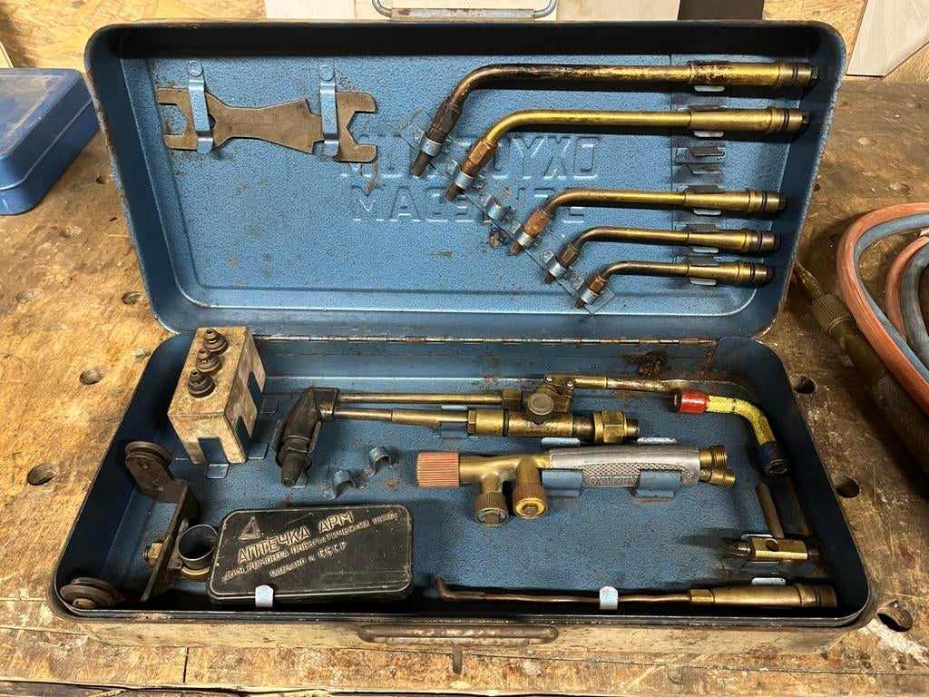 Acetyleen Snijbranderset, Hoekloos en Harris ventiel, Doe-het-zelf en Verbouw, Ophalen, Gebruikt, 250 ampère of meer, Overige typen