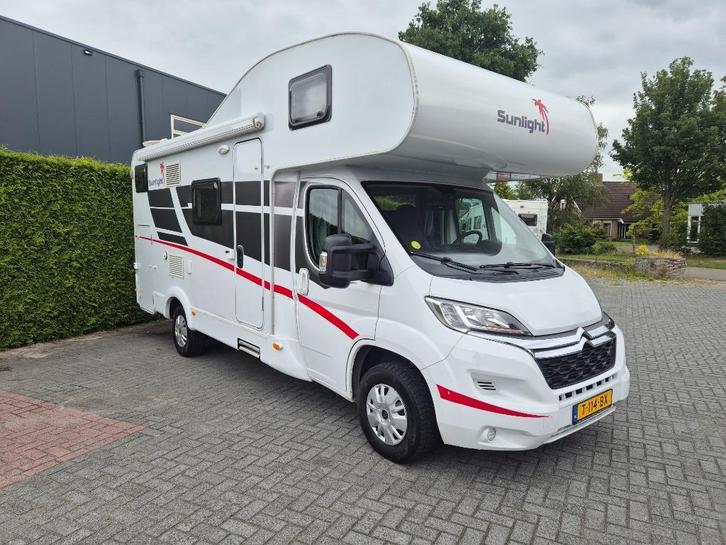 Sunlight A68 met stapelbed, Caravans en Kamperen, Campers, Bedrijf, tot en met 6, Alkoof, Sunlight, Fiat, Diesel, Handgeschakeld