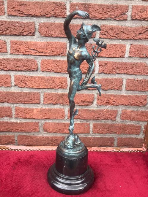 bronzen beeld van Mercurius/ Hermes, Antiek en Kunst, Antiek | Koper en Brons, Brons, Ophalen of Verzenden
