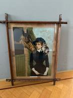 Brocante afbeelding paard meisje, Antiek en Kunst, Ophalen of Verzenden