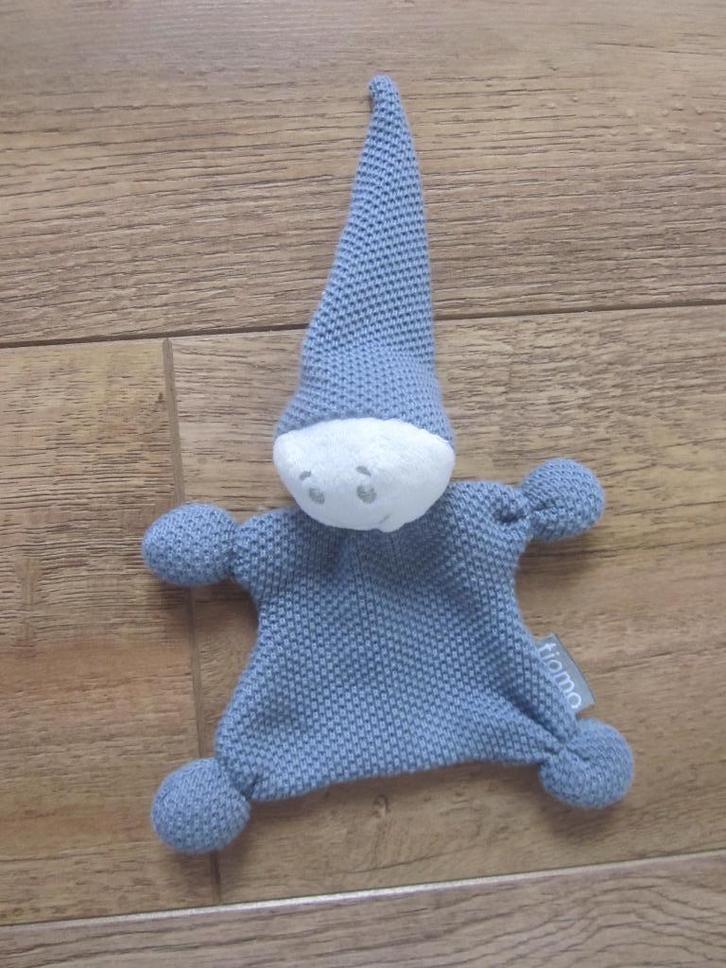 Tiamo Collection donkergrijs gerstekorrel gebreid knuffelpop, Kinderen en Baby's, Speelgoed | Knuffels en Pluche, Nieuw, Overige typen