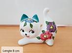 Vintage / retro beschilderd kattenbeeldje / poezenbeeldje, Ophalen of Verzenden, Zo goed als nieuw, Dier