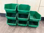 Groene magazijnbakken - 8 stuks, Doe-het-zelf en Verbouw, Kratten en Dozen, Ophalen of Verzenden, Minder dan 40 cm, Minder dan 35 cm