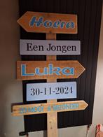 Wegwijzers geboorte Gender reveal bruiloft feestjes feest, Kinderen en Baby's, Kraamcadeaus en Geboorteborden, Ophalen of Verzenden