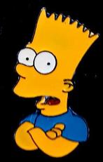 Bart Simpson pin- geel met blauwe shirt, Ophalen of Verzenden, Nieuw, Figuurtje, Speldje of Pin