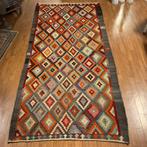 Trendy Vintage Perzische Kelim 297x143 vloerkleed -TTM Wonen, Ophalen, Perzisch tapijt - trendy vloerkleed – handgeweven, 100 tot 150 cm