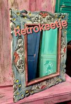 India/Boho/Houtsnijwerk/Spiegel, Antiek en Kunst, Ophalen of Verzenden