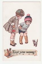 Poezen.  Kinderen., Verzenden, Voor 1920, Ongelopen, Overige thema's