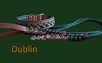 Nieuw - handgemaakt - tuigleer - paracord - halsband + lijn, Dieren en Toebehoren, Ophalen of Verzenden, Handgemaakt, Nieuw