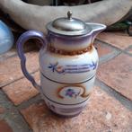 Art Nouveau Cacaopot met metalen zeefdeksel €19,50, Ophalen