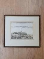 Ets veerstal Gouda 30 v d 50 Huib Bijl (1939-1997), Antiek en Kunst, Kunst | Etsen en Gravures, Ophalen