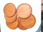 6x teak houten onderbord. Houten bord, Ophalen of Verzenden, Zo goed als nieuw, Bord