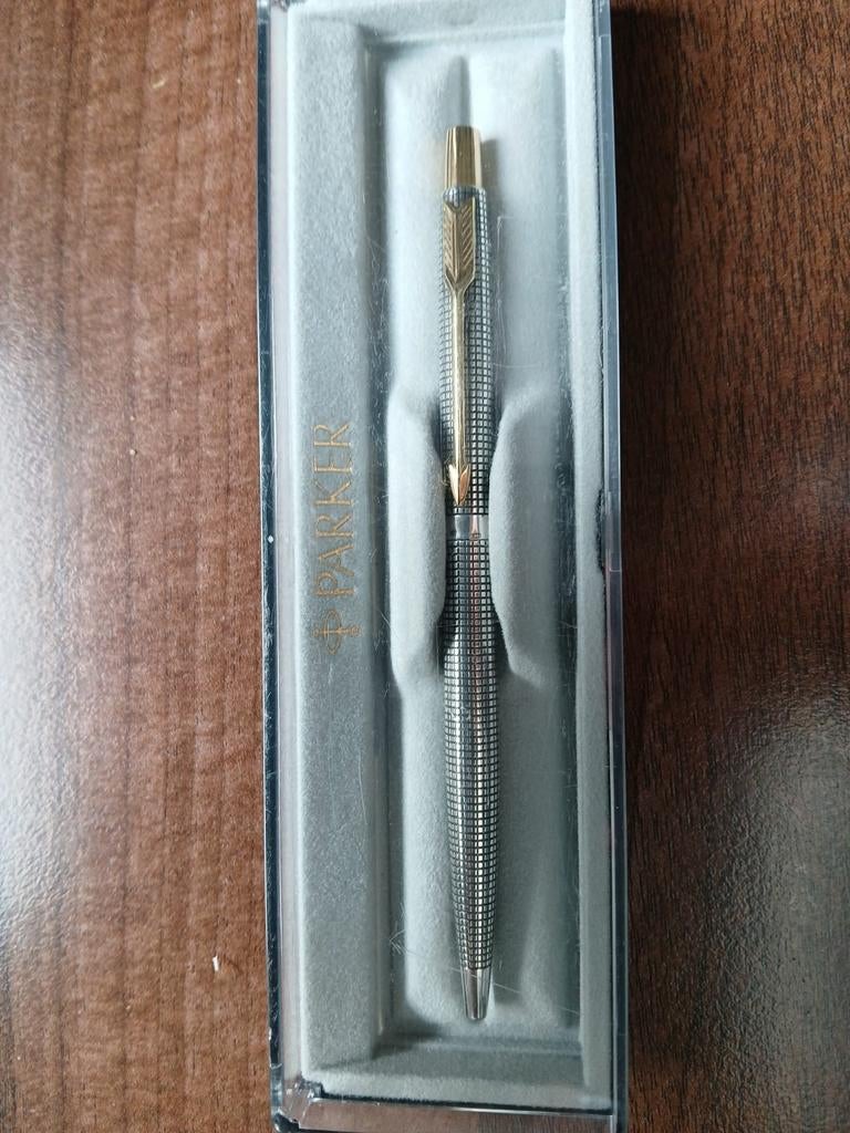 Vintage Parker Balpen Sterling Zilver - I.Z.G. Staat, Verzamelen, Pennenverzamelingen, Met doosje, Ophalen of Verzenden, Zo goed als nieuw