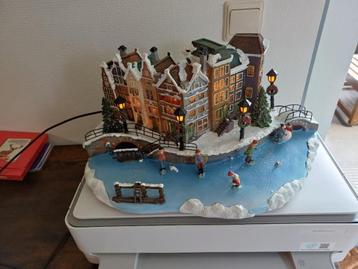 Grachtenpand Typisch Hollands Kerst beschikbaar voor biedingen