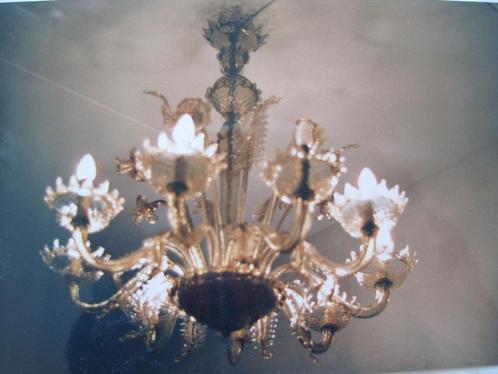 kroonluchter van Venetiaans glas (Murano), Huis en Inrichting, Lampen | Kroonluchters, Gebruikt, Glas, Ophalen