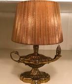 Vintage Antieke Aladdin Lamp - Messing met Gouden Kap, Gebruikt, Vintage, Ophalen of Verzenden, Metaal