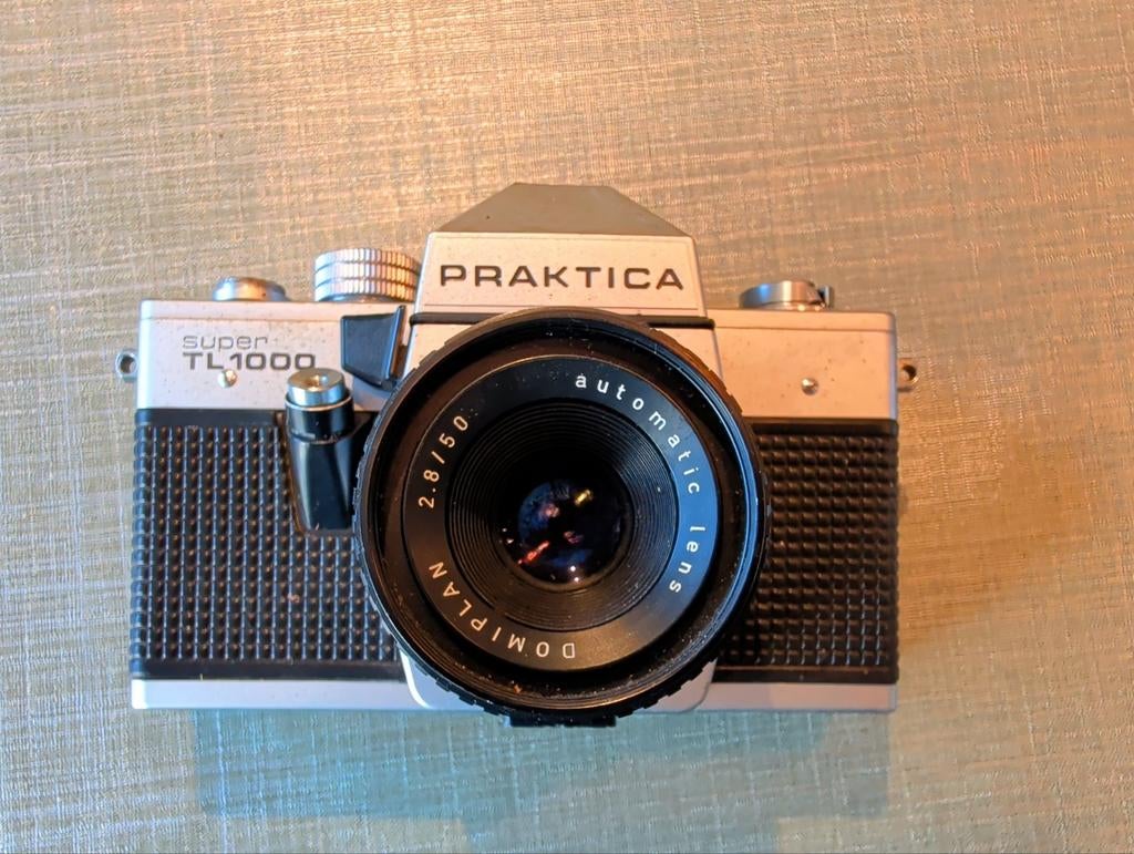 Praktica Super TL1000 + Domiplan 50mm - Vintage Camera, Ophalen of Verzenden, Gebruikt, Spiegelreflex, Overige Merken