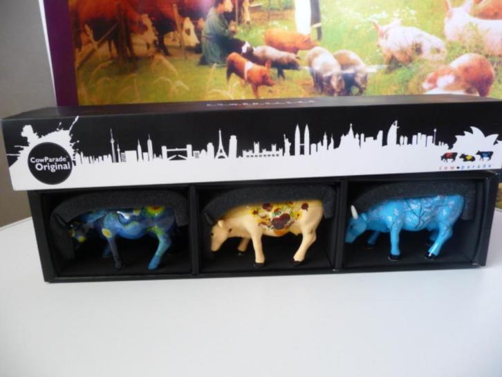 Nieuw Cow Parade koe Art Pack Vincent v. Gogh 3-stuks., Antiek en Kunst, Kunst | Designobjecten, Ophalen of Verzenden
