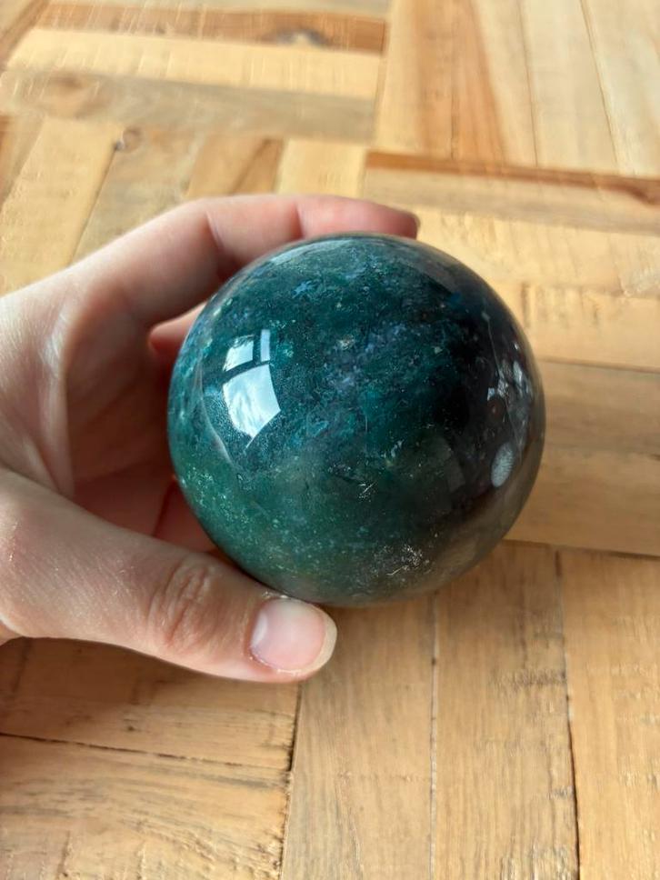 Mosagaat bol, Sieraden, Tassen en Uiterlijk, Edelstenen, Zo goed als nieuw, Ophalen of Verzenden