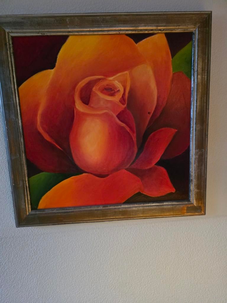 Schilderij van Marion Nap - Bloem, Antiek en Kunst, Ophalen of Verzenden