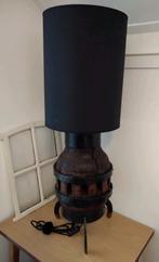 Antieke houten lamp: wagon wheel hub lamp/wagenwiellamp, Antiek en Kunst, Ophalen