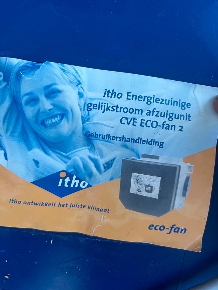 Itho CVE ECO-fan 2 - Afzuiger voor meerdere ruimtes, Doe-het-zelf en Verbouw, Ventilatie en Afzuiging, Gebruikt, Afzuiger, Ophalen
