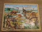 Dinosaurs Jigsaw puzzle, vintage, Ophalen of Verzenden, 10 tot 50 stukjes, Zo goed als nieuw, Van hout