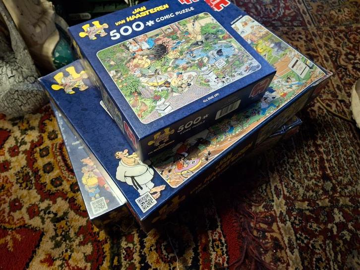 Jan van Haasteren Puzzels - 3 Stuks, Hobby en Vrije tijd, Denksport en Puzzels, Gebruikt, Legpuzzel, 500 t/m 1500 stukjes, Ophalen of Verzenden