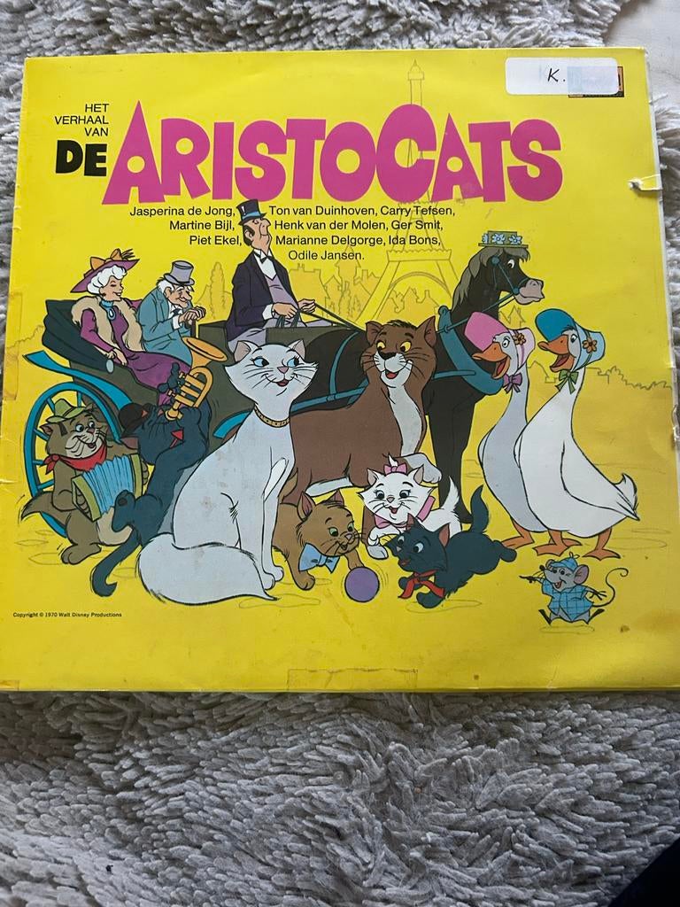 Aristocats - Disneyland Record LP/Vinyl uit 1970, Cd's en Dvd's, Ophalen, Gebruikt, Muziek, Tot 2 jaar