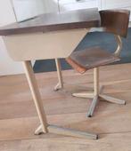 Vintage schoolburo met stoeltje, Ophalen, Gebruikt, Tafel(s) en Stoel(en)