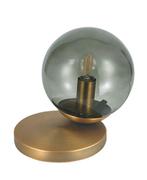 Tafellamp Jana (messing met rookglas), Huis en Inrichting, Ophalen, Zo goed als nieuw, Glas, Minder dan 50 cm