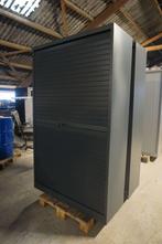 Donkere archiefkast roldeurkast dossierkast kantoorkast, Gebruikt, 100 tot 150 cm, Niet ingevuld, Met slot