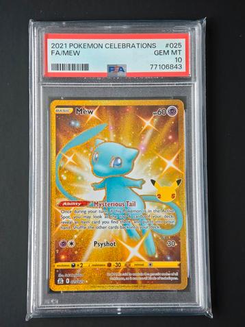 PSA 10 Mew Celebrations Gold #025 beschikbaar voor biedingen